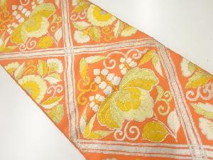 アンティーク　襷に桐唐草模様織出し袋帯（材料）